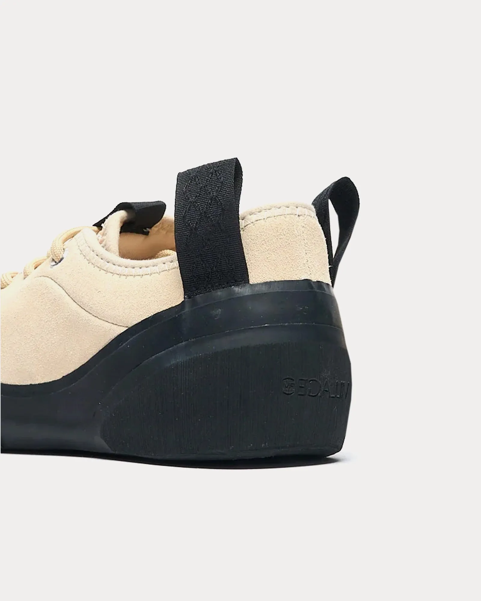 1PM Suede Cream Beige / Natural Black Low Top Sneakers