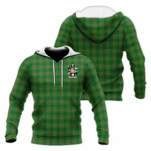 Boulger Irish Clan Tartan Knitted Hoodie with Coat of Arms