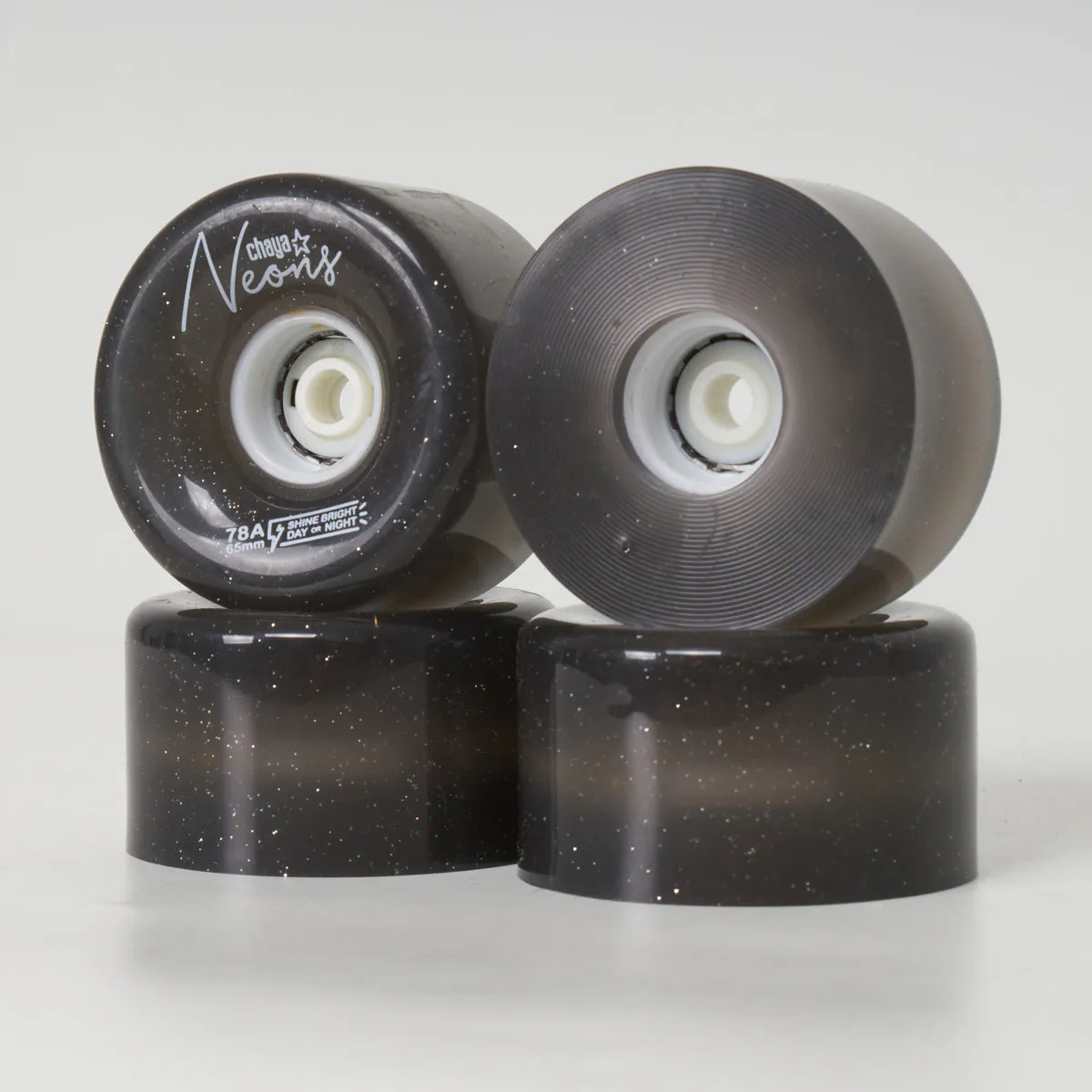Chaya LED 65mm/78a Wheels - Black/Glitter