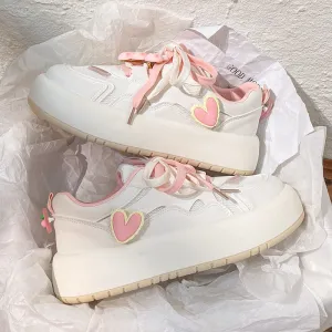 Pink Thick Soles Sneakers Running Sport Shoes