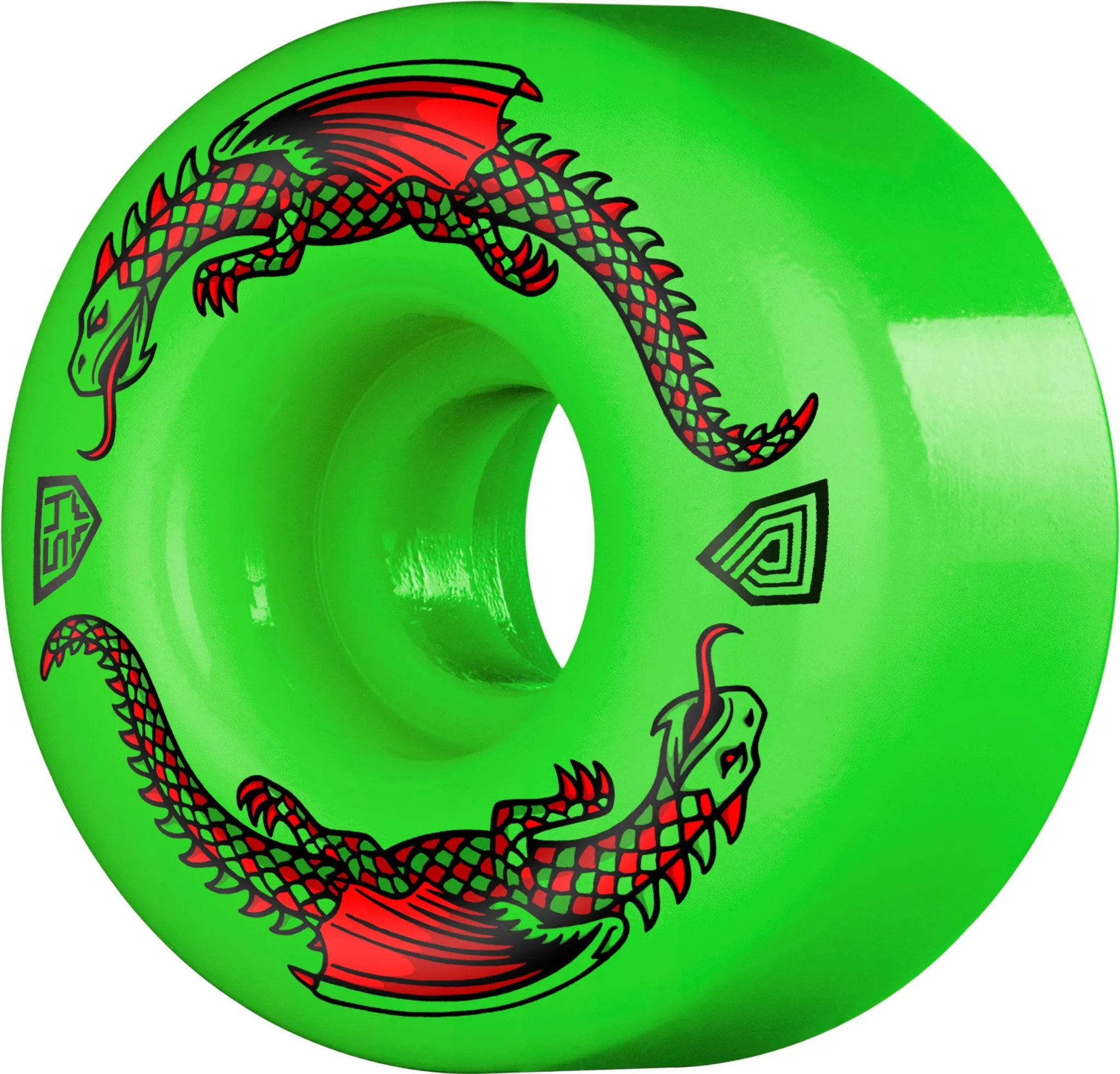 POWELL PERALTA DRAGON FORMULA GREEN WHEELS 93A (54MM X 32MM)