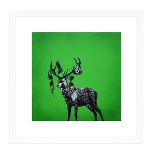 Runaway Stag HPM Stencil Print by MAD