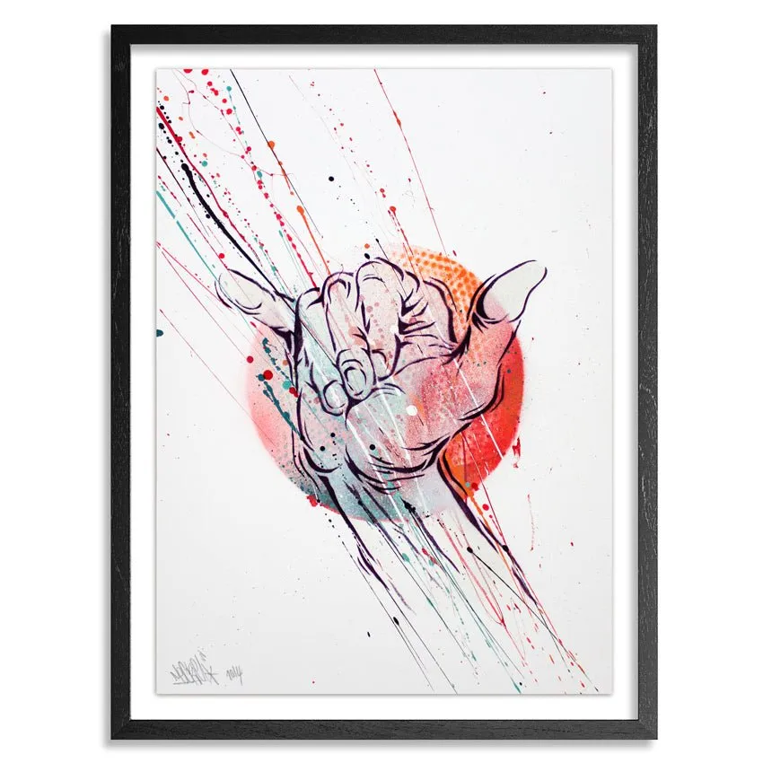 Shaka Variant 1 HPM Acrylic Silkscreen Print by Meggs