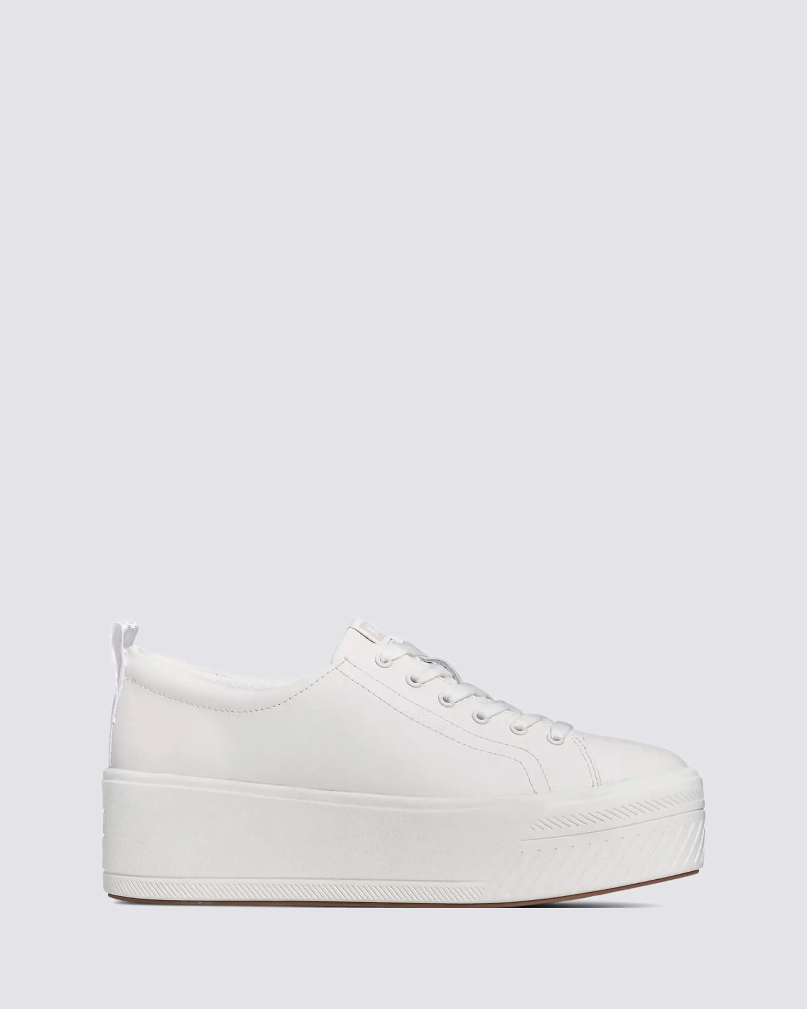 SKYLER PLATFORM SNEAKERS WHITE LEATHER