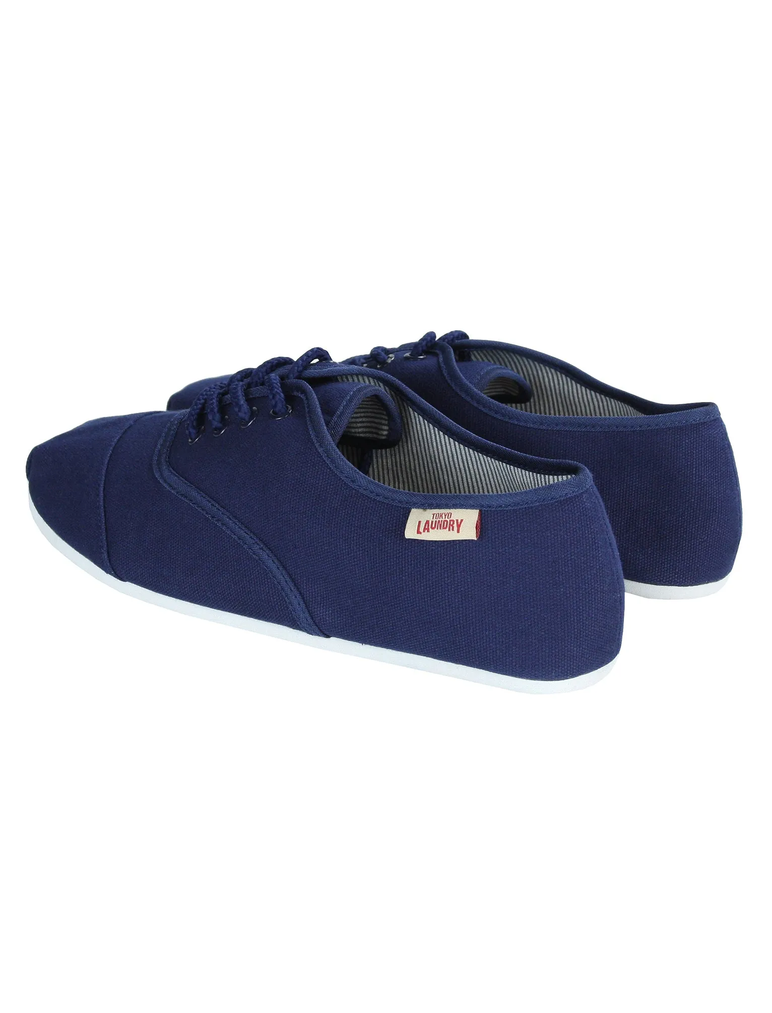 Tokyo Laundry Tohoku Navy Canvas Plimsoll