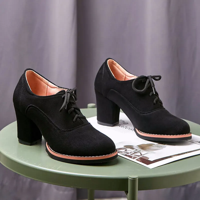 Uniwim Japanese Lace-up Block Heels SE20709