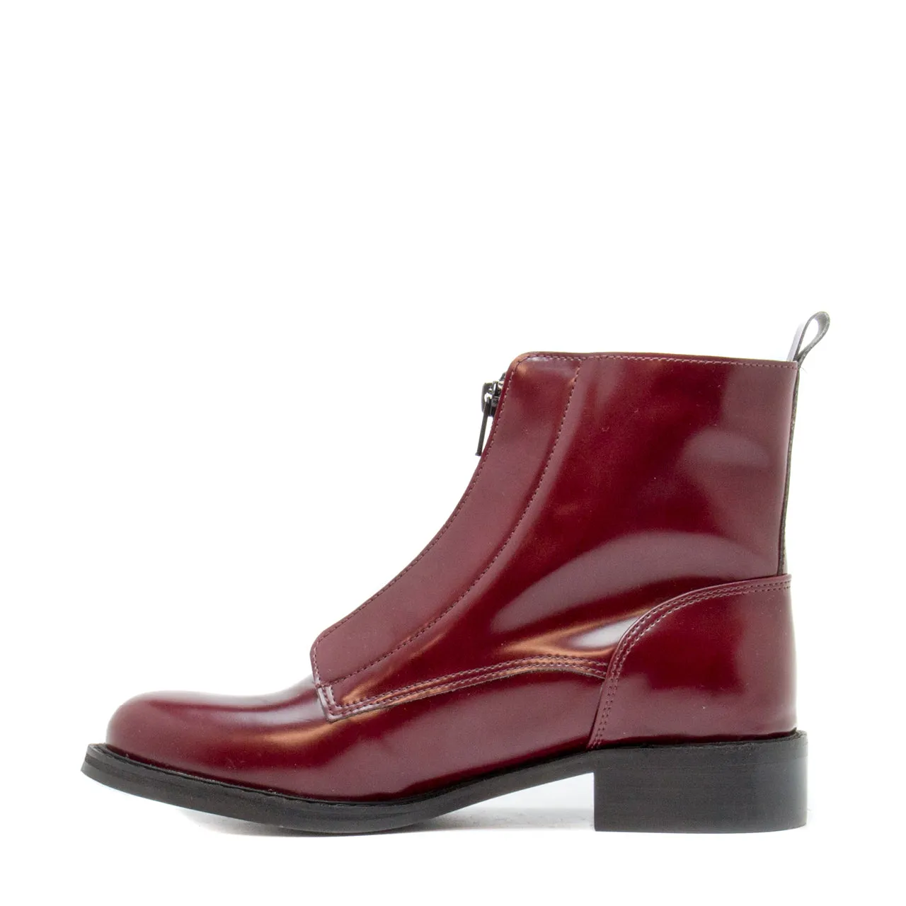 Zipme Vegan Ankle Boots Bordeaux
